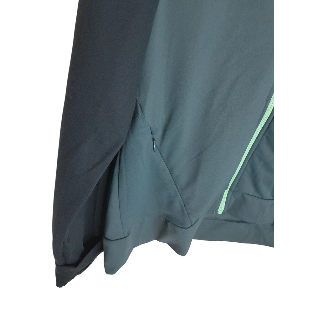 Fabletics Cleo Full Zip Jacket Green Colorblock Perforated Track Coat XL - Picture 9 of 12